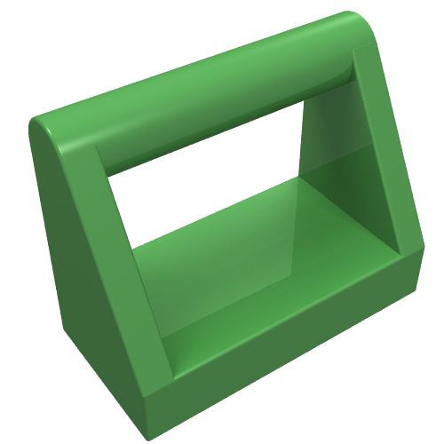 Lego Tile Special 1 x 2 with Handle / Bright Green