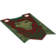 Lego Flag 5 x 8.5 with Crocodile Tribe Print