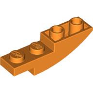 Lego Brick Curved Inverted 4 x 1 / Orange
