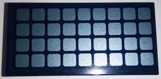 Lego Tile 2 x 4 with Metallic Light Blue Solar Panel Pattern (Sticker) - Set 41446