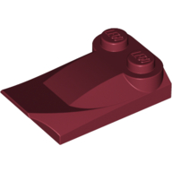 Lego Brick Wedged, Curved 2 x 3 x 2/3 Two Studs, Wing End / Dark Red