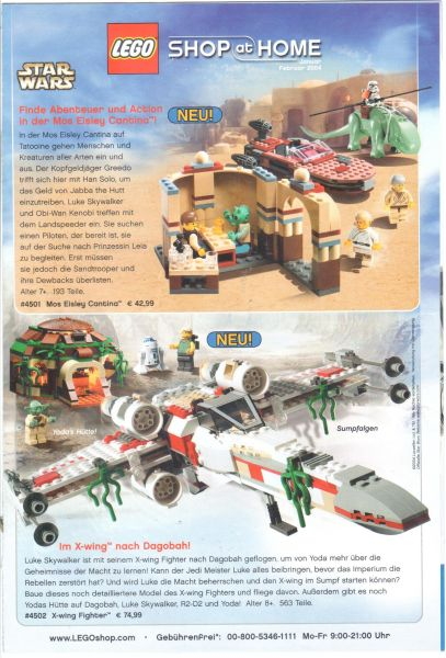 Lego 2004 Insert - World Club Magazine German - January/February