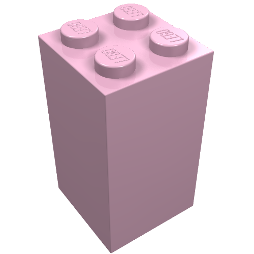 Lego Brick 2 x 2 x 3 / Bright Pink