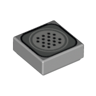 Lego Tile 1 x 1 with Telephone Speaker Print