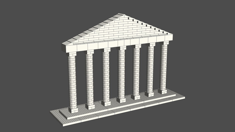 Lego temple facade