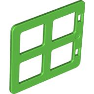 Lego Duplo Door / Window with Four Equal Square Cornered Panes / Bright Green