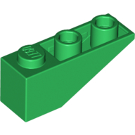 Lego Brick Sloped Inverted 33° 3 x 1 with Internal Stopper and No Front Stud Connection / Green