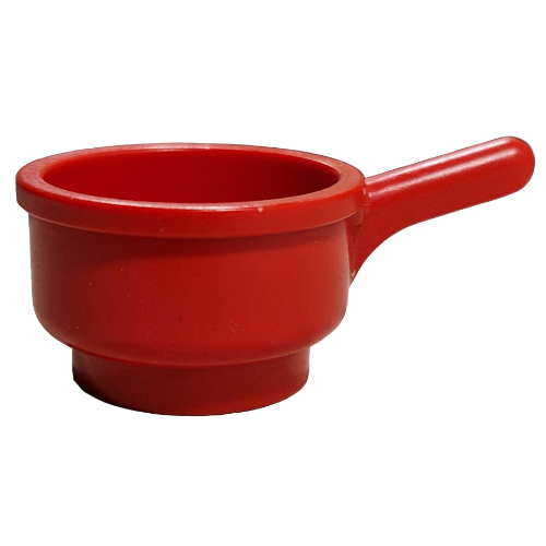 Lego Duplo Saucepan, Round Bottom, Smooth Handle / Red