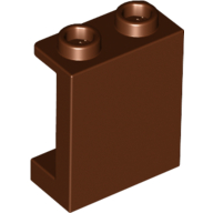 Lego Panel 1 x 2 x 2 [Side Supports / Hollow Studs] / Reddish Brown
