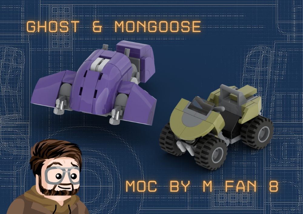 Lego Classic Mongoose & Covenant Ghost - Halo game Bundle pack
