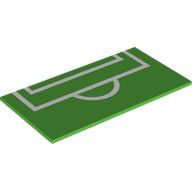 Lego Tile 8 x 16 with Table Soccer Field Goal Area Print