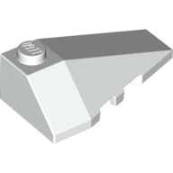 Lego Brick Wedged, Sloped 4 x 2 Triple Right / White