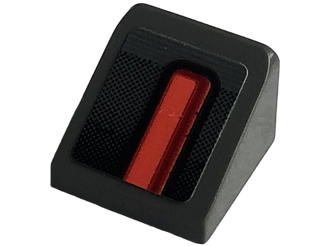 Lego Slope 30 1 x 1 x 2/3 with Red Taillight with Black Outline Pattern Model Left Side (Sticker) - Set 42126
