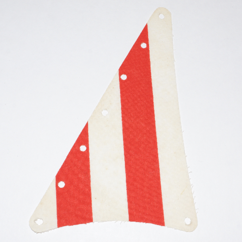 Lego Sail, Triangular, 15 x 22 with Red Thick Stripes Print