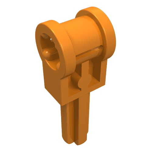 Lego Technic Axle 1.5 with Perpendicular Axle Connector (Technic Pole Reverser Handle) / Orange