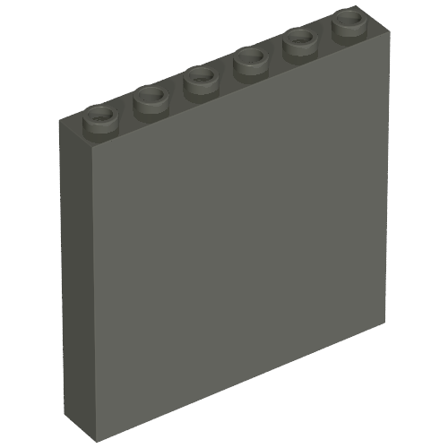 Lego Brick 1 x 6 x 5 / Dark Gray