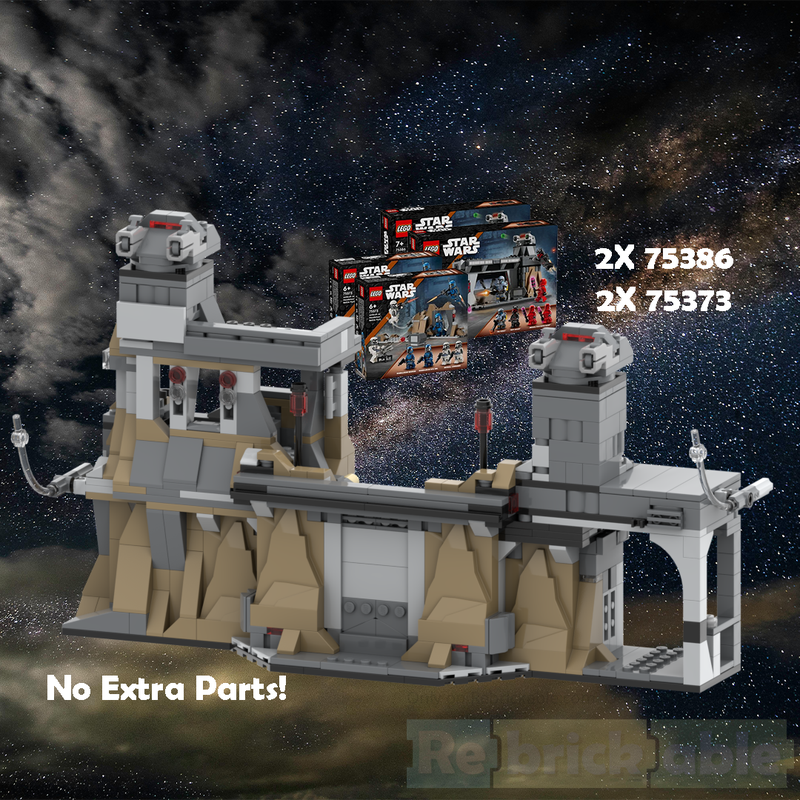 Lego 2X 75386 + 2X 75373 Mandalorian gate fortress