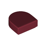 Lego Tile Round 1 x 1 Half Circle / Dark Red