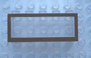Lego Modulex Window 1 x 5 x 2 with Brown Border Print