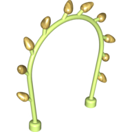 Lego Duplo Plant Vine Arch with Gold Flower Buds / Light Lime