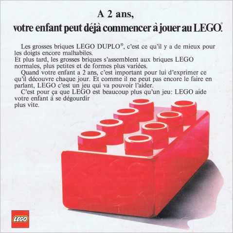 Lego 1974 Medium Duplo French (97870-Fr)