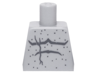 Lego Torso Bare Chest with Crack and Speckled Stone Pattern
