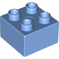 Lego Duplo Brick 2 x 2 / Medium Blue
