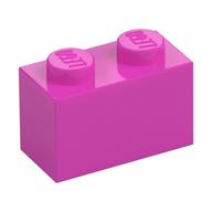 Lego Brick 1 x 2 / Dark Pink