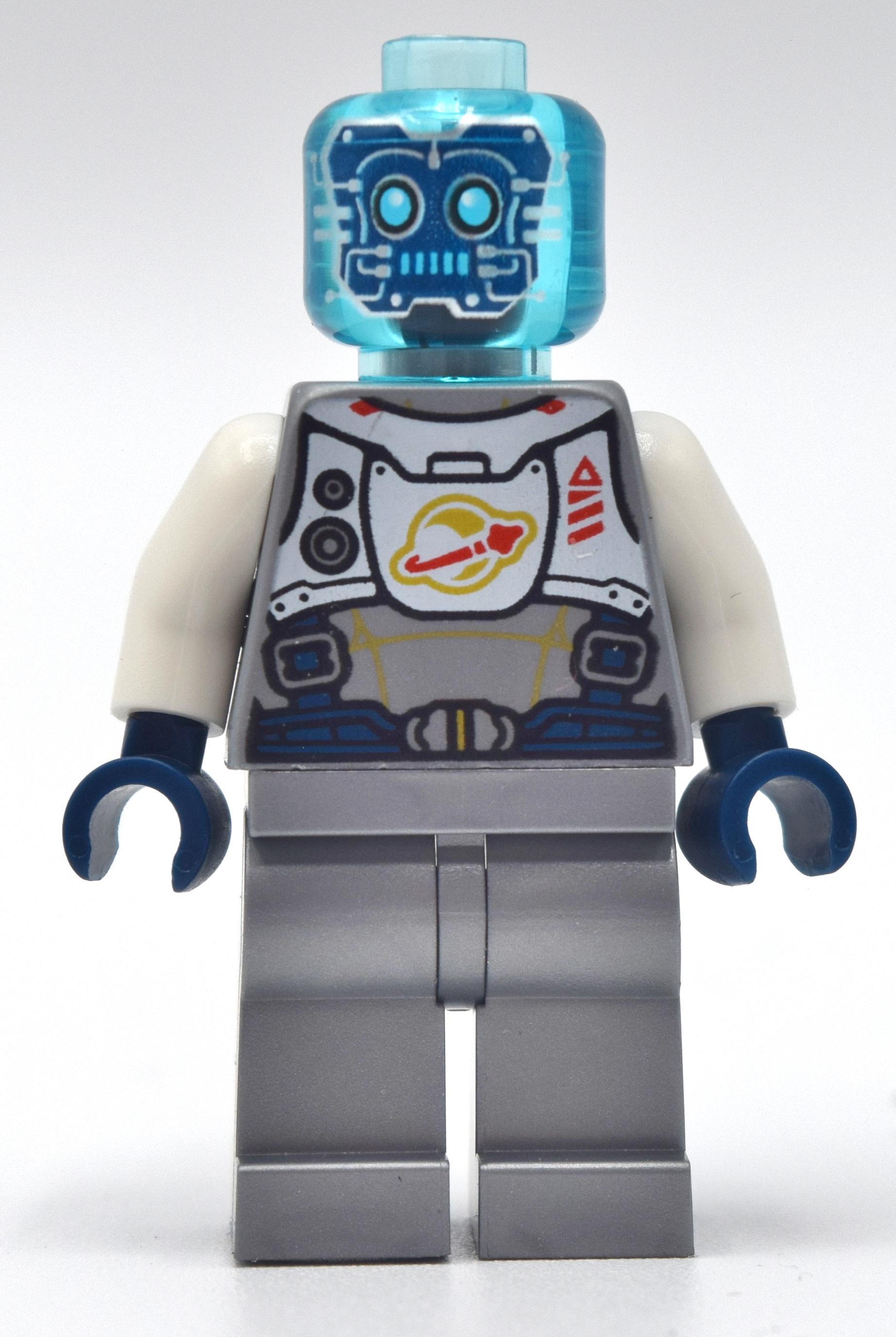 Lego Droid - Flat Silver Torso, Legs, Trans-Light Blue Head
