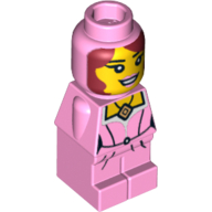 Lego Microfig Female Pink Dress / Bright Pink