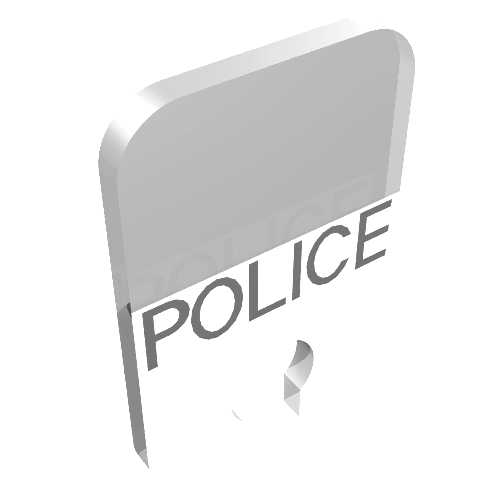 Lego Motorcycle Windshield with POLICE Print / Trans-Clear