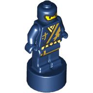 Lego Minifig Trophy Statuette, Ninja Jay Print / Dark Blue