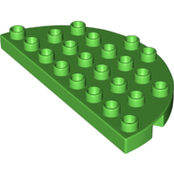 Lego Duplo Plate Round 4 x 8 Semi-Circle / Bright Green