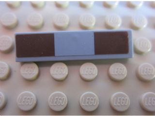 Lego Tile 1 x 4 with 2 Reddish Brown Rectangles Pattern (Sticker) - Set 7753