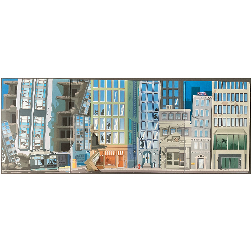 Lego Backdrop for Set 1349 (Destroyed City)