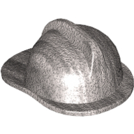 Lego Helmet Fire / Metallic Silver
