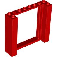 Lego Door Frame Double 2 x 8 x 6 / Red
