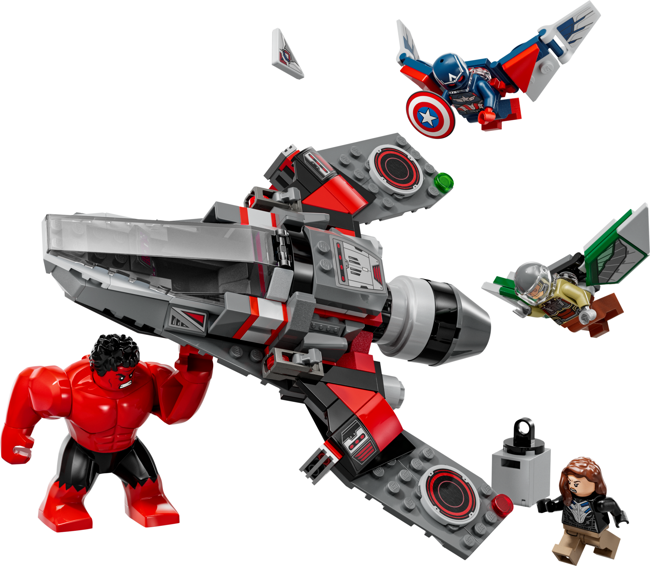 Lego Captain America vs. Red Hulk Battle