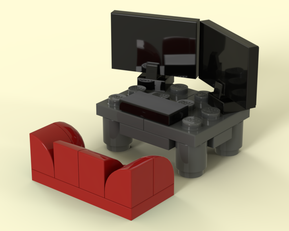 Lego gaming setup + comfy chair