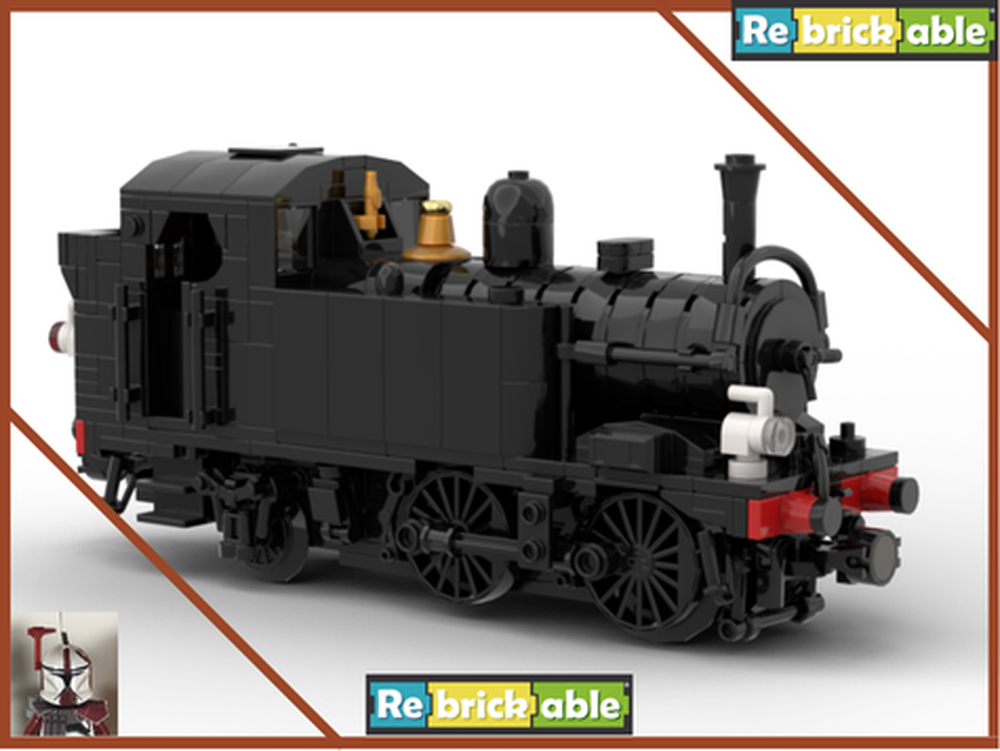 Lego GWR 1400 BR Black (Un-motorized, modified parts)