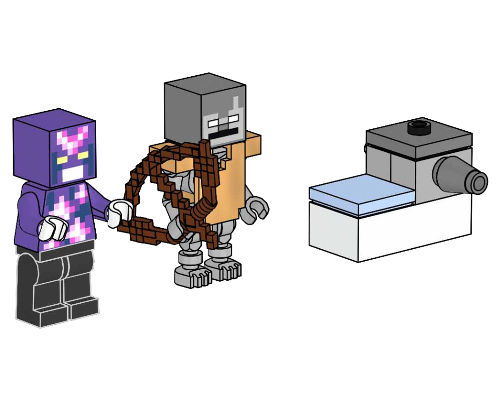 Lego Crystal Knight, Stray and Gun