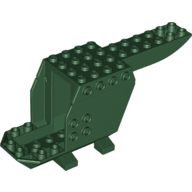 Lego Helicopter Body 4 x 14 x 5 / Dark Green