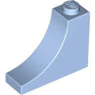 Lego Brick Curved 1 x 3 x 2 Inverted [Inside Bow] / Bright Light Blue
