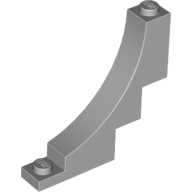 Lego Brick Curved 1 x 5 x 4 Inverted / Light Bluish Gray