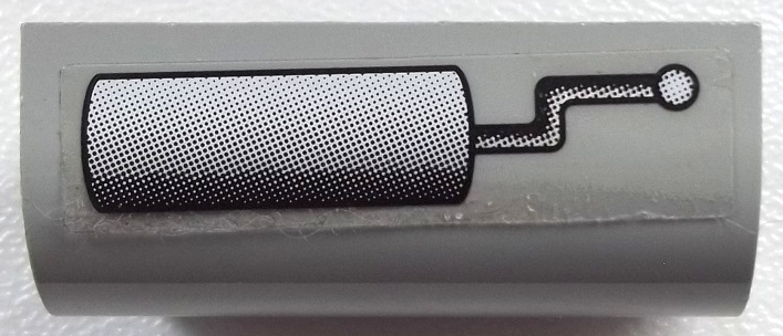 Lego Slope, Curved 2 x 4 x 1 1/3 with 4 Recessed Studs with Tank Configuration A Pattern (Sticker) - Sets 10022 / 10025