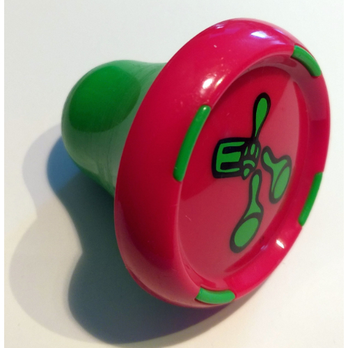 Lego Music Builder Sound Plug with Bright Green Base and Bright Green Maracas Print / Red