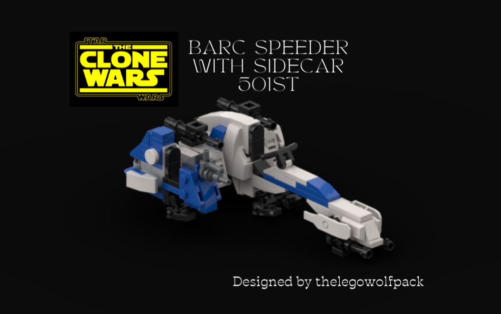 Lego Barc speeder with sidecar 501st
