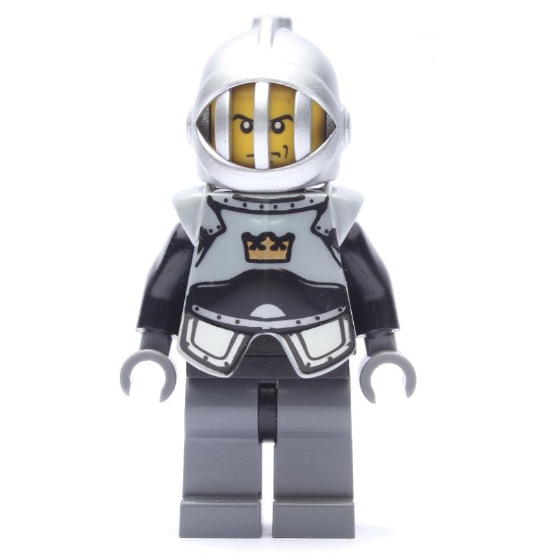 Lego Knight, Black, Armor, Helmet with Grille