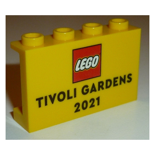Lego Panel 1 x 4 x 2 with 'Tivoli Gardens 2021' Print
