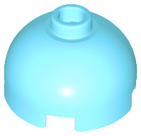 Lego Brick, Round 2 x 2 Dome Top / Medium Azure